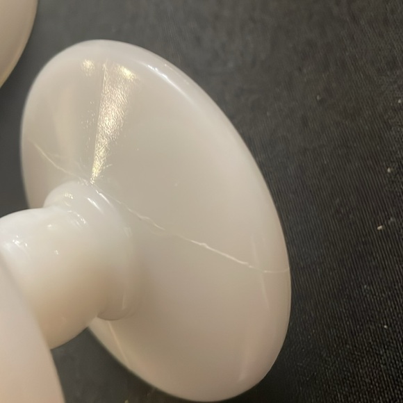 Footed Milk Glass Grapevine Goblets - Picture 12 of 12